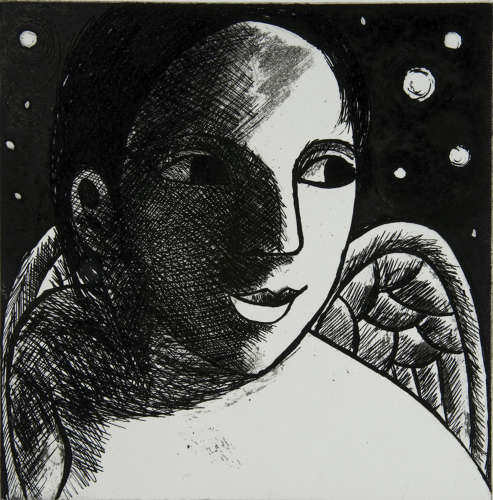 Dark Angel with Stars