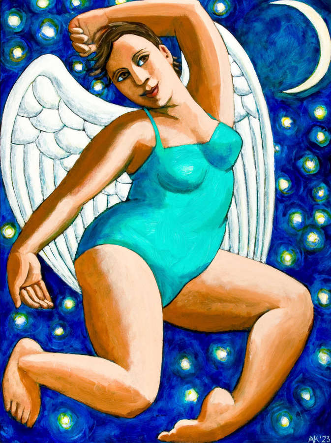 Angel with Winter Sky