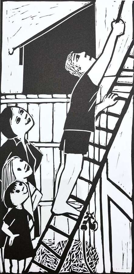 Henry Paints the Soffit